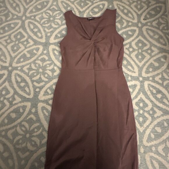 Express Women’s Twist Front Sleeveless Dress Plum Mauve Summer Size S - Picture 6 of 9